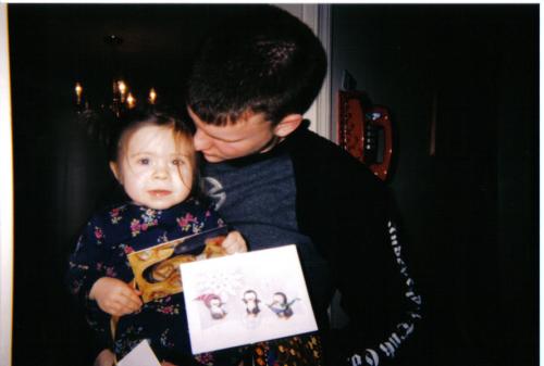 My daughter and my cousin Seth at Christmas.  He was on leave, and was headed to Iraq in a couple weeks.