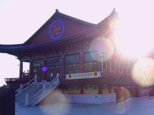 Sunset at the temple