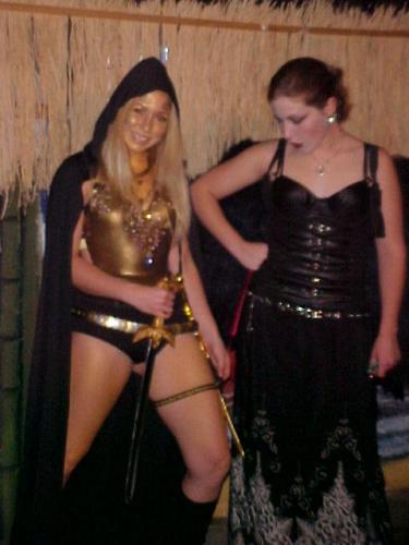 This is my sister and I on thursday night before we went to shattered for the fyrefae production. I did fairy portraits of people...