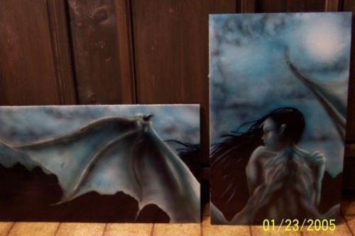 this is a double piece I did with dyes recently. I was pretty happy with the way it turned out.