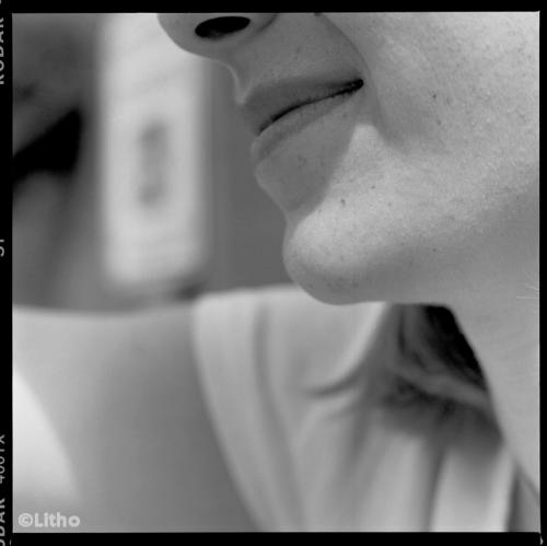 I stole her out of the photo lab and made her pose for me.