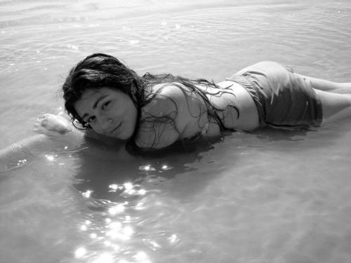 I'm just a beach bum. It was originally a color photo, but it looks prettier in B&W.