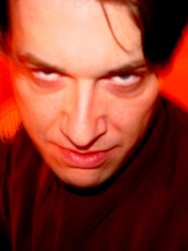 from a New Year's party.  Not really in a bad mood, just playing with the camera....