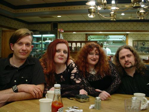 pAris, Ianthe99, Meranda_Jade, and Rogue for post Outland breakfast at TeeJayes Country Place, the scariest restaurant on Earth.  (Is thar a goth club near here?)