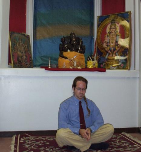 Soaking up the vibes with Lord Ganesha. 