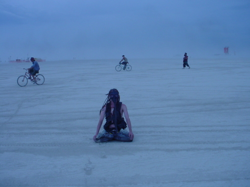 Inspired by Rayce's recent gas mask pic, I decided to contribute a pic of mee at Burning Man a few years ago.  I think I look like a sort of post-apocalyptic Ganesha.