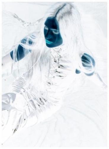 This is a negative of the other vinyl photo devin tok of me......i like this one better even in its normal form.  If you want I could post the normal one too.  I really like this photo because of the texture it gives to the dress.